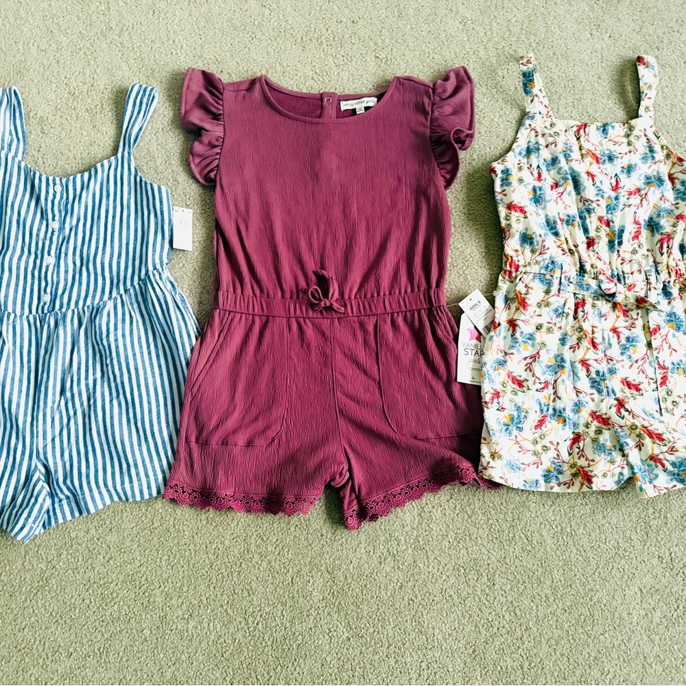 Girls Bundle of  Rompers ( Size 10/12) NEW